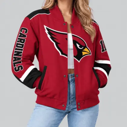 Arizona Cardinals | NFL Oversized Logo Baseball Jacket