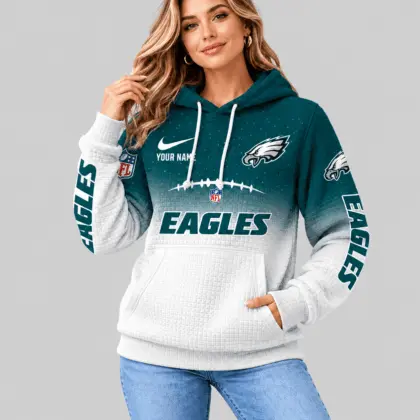 Philadelphia Eagles | NFL Gradient Football Waffle Hoodie