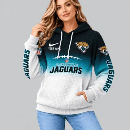 Jacksonville Jaguars | NFL Gradient Football Waffle Hoodie
