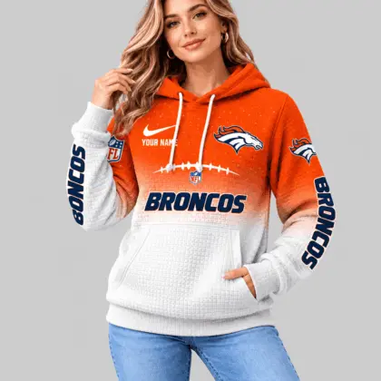 Denver Broncos | NFL Gradient Football Waffle Hoodie