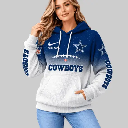 Dallas Cowboys | NFL Gradient Football Waffle Hoodie