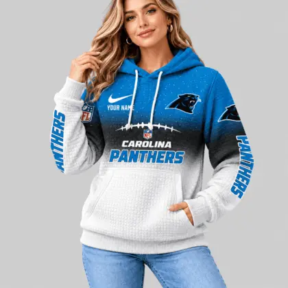 Carolina Panthers | NFL Gradient Football Waffle Hoodie