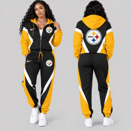 Pittsburgh Steelers | NFL Contrast Panel Track Jacket Jogger Set