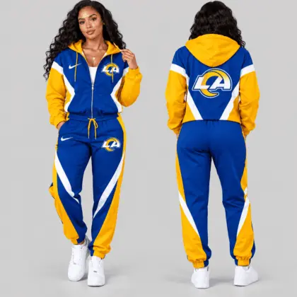 Los Angeles Rams | NFL Contrast Panel Track Jacket Jogger Set
