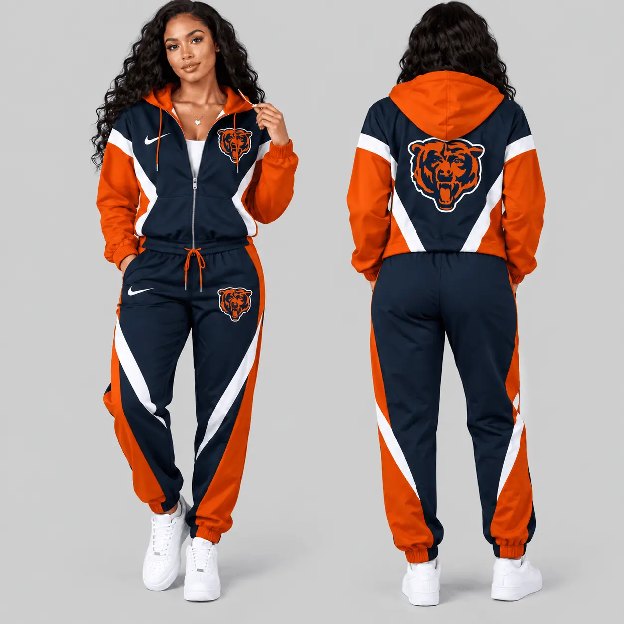 Chicago Bears | NFL Contrast Panel Track Jacket Jogger Set