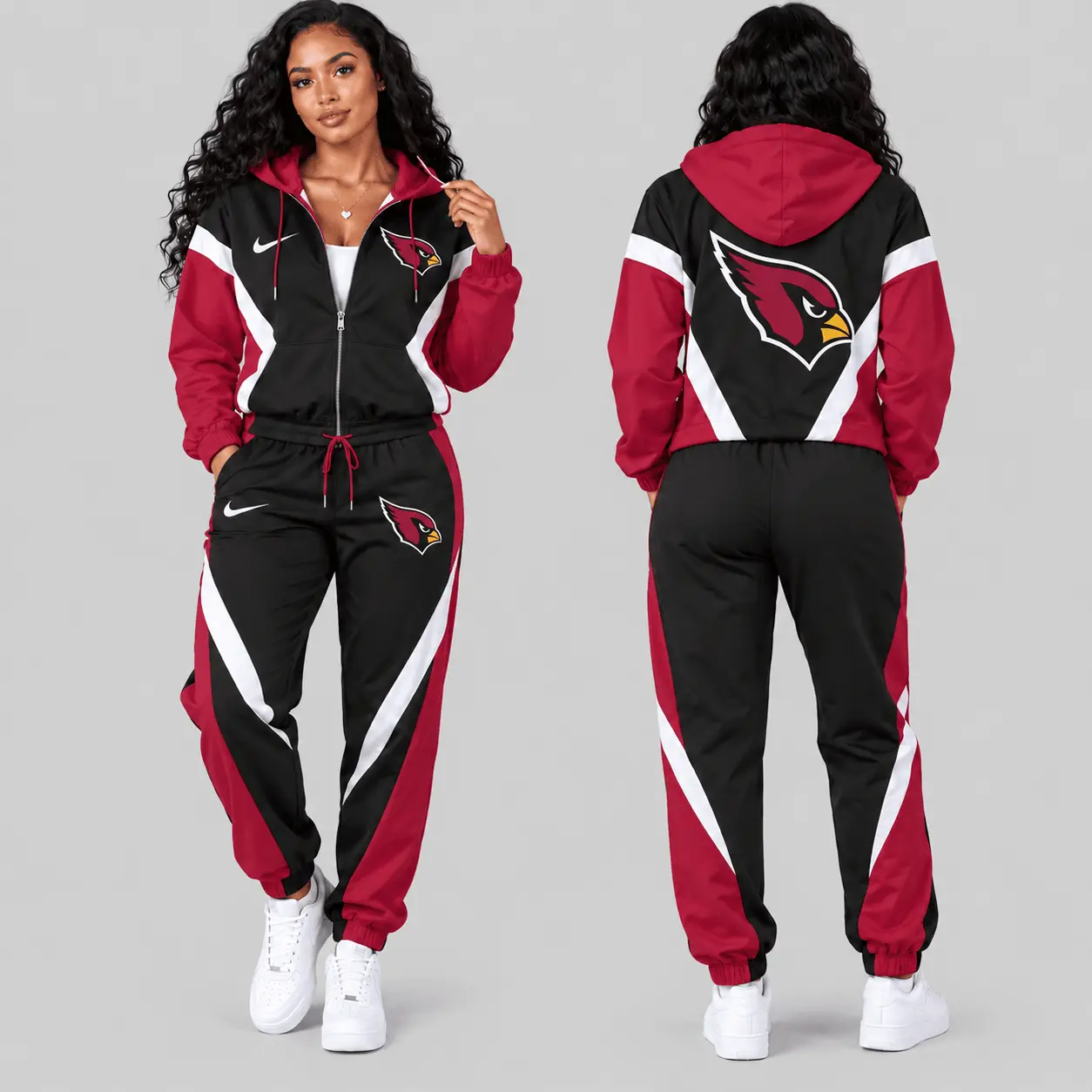 Arizona Cardinals | NFL Contrast Panel Track Jacket Jogger Set