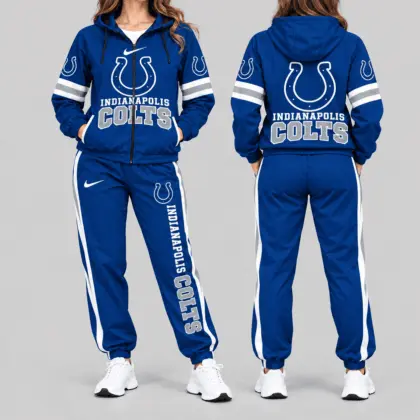 Indianapolis Colts | NFL Stripe Sleeve Hoodie Jogger Set