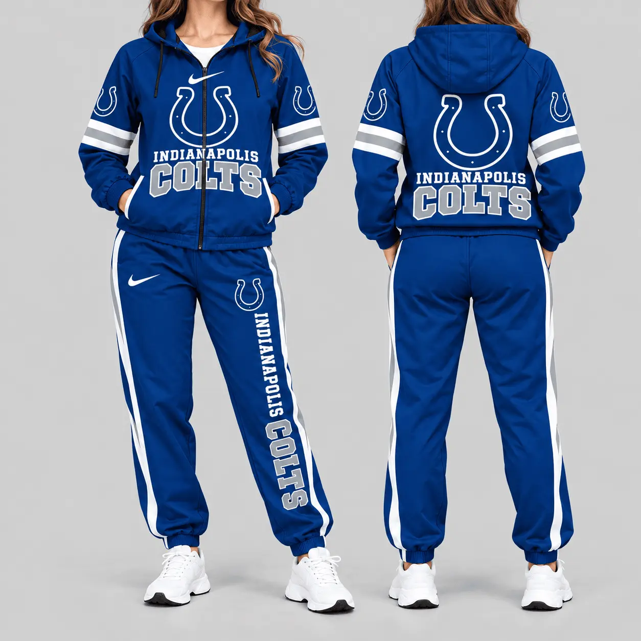 Indianapolis Colts | NFL Stripe Sleeve Hoodie Jogger Set
