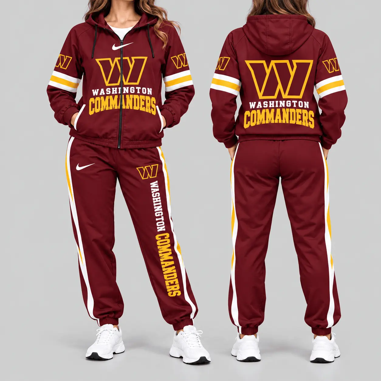 Washington Commanders | NFL Stripe Sleeve Hoodie Jogger Set