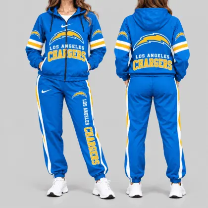 Los Angeles Chargers | NFL Stripe Sleeve Hoodie Jogger Set