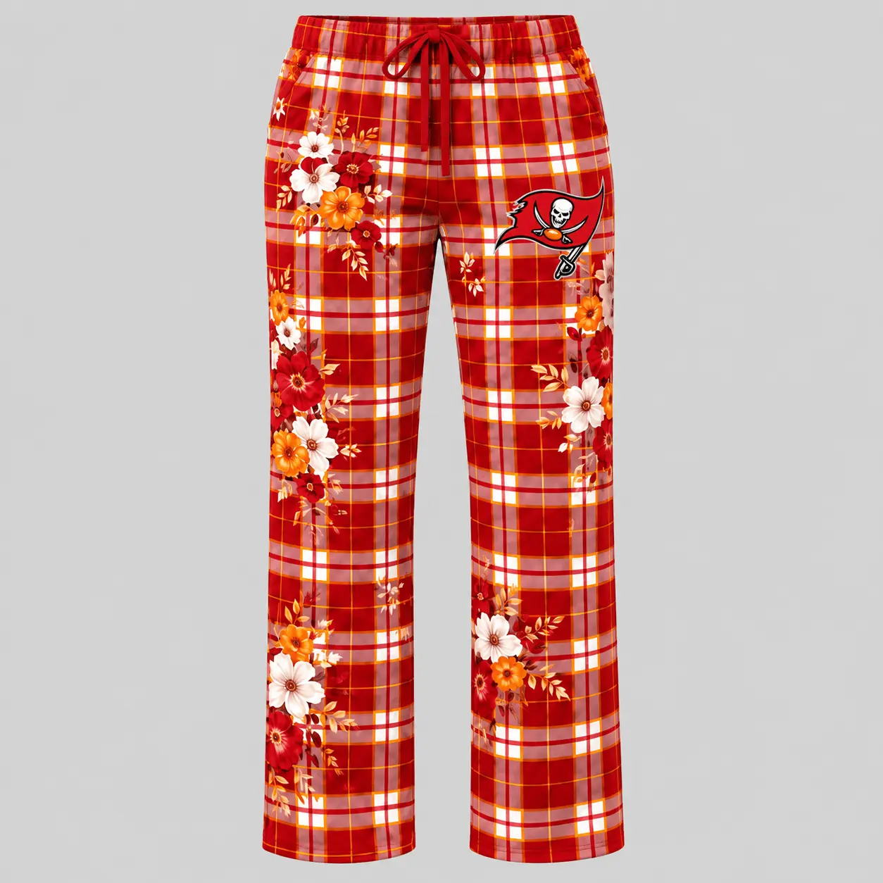 Tampa Bay Buccaneers | NFL Floral Plaid Pajama Set - Image 3