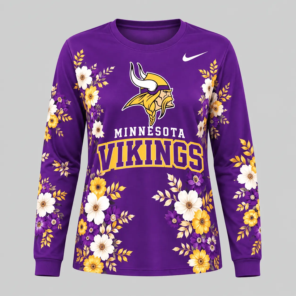 Minnesota Vikings | NFL Floral Plaid Pajama Set - Image 2