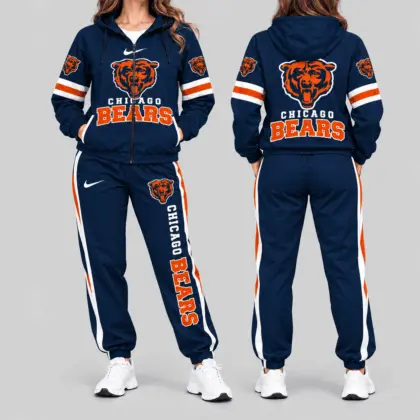 Chicago Bears | NFL Stripe Sleeve Hoodie Jogger Set