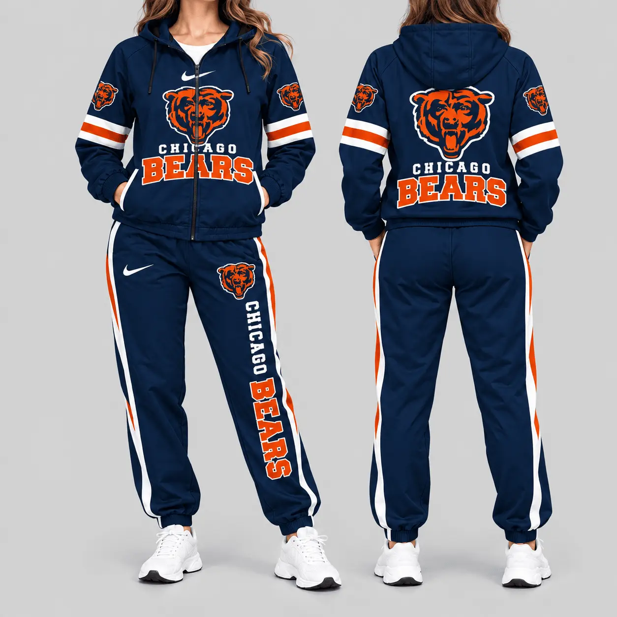 Chicago Bears | NFL Stripe Sleeve Hoodie Jogger Set