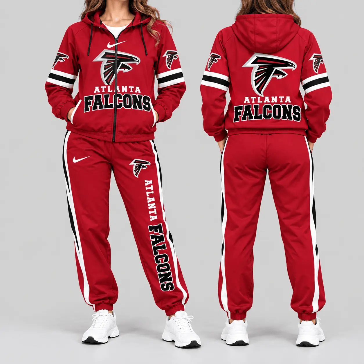Atlanta Falcons | NFL Stripe Sleeve Hoodie Jogger Set
