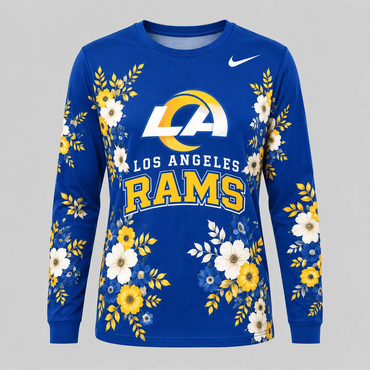 Los Angeles Rams | NFL Floral Plaid Pajama Set - Image 2