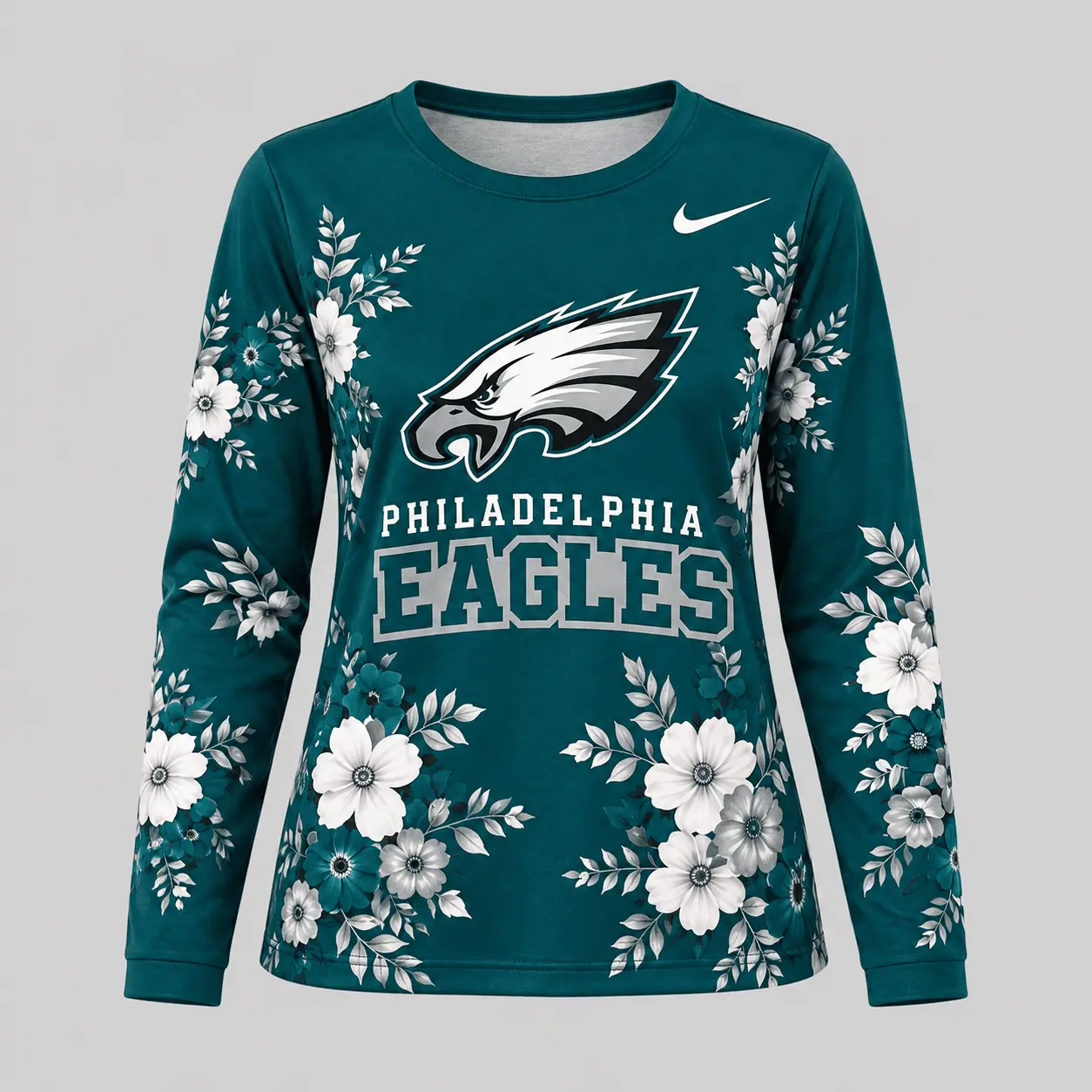 Philadelphia Eagles | NFL Floral Plaid Pajama Set - Image 2
