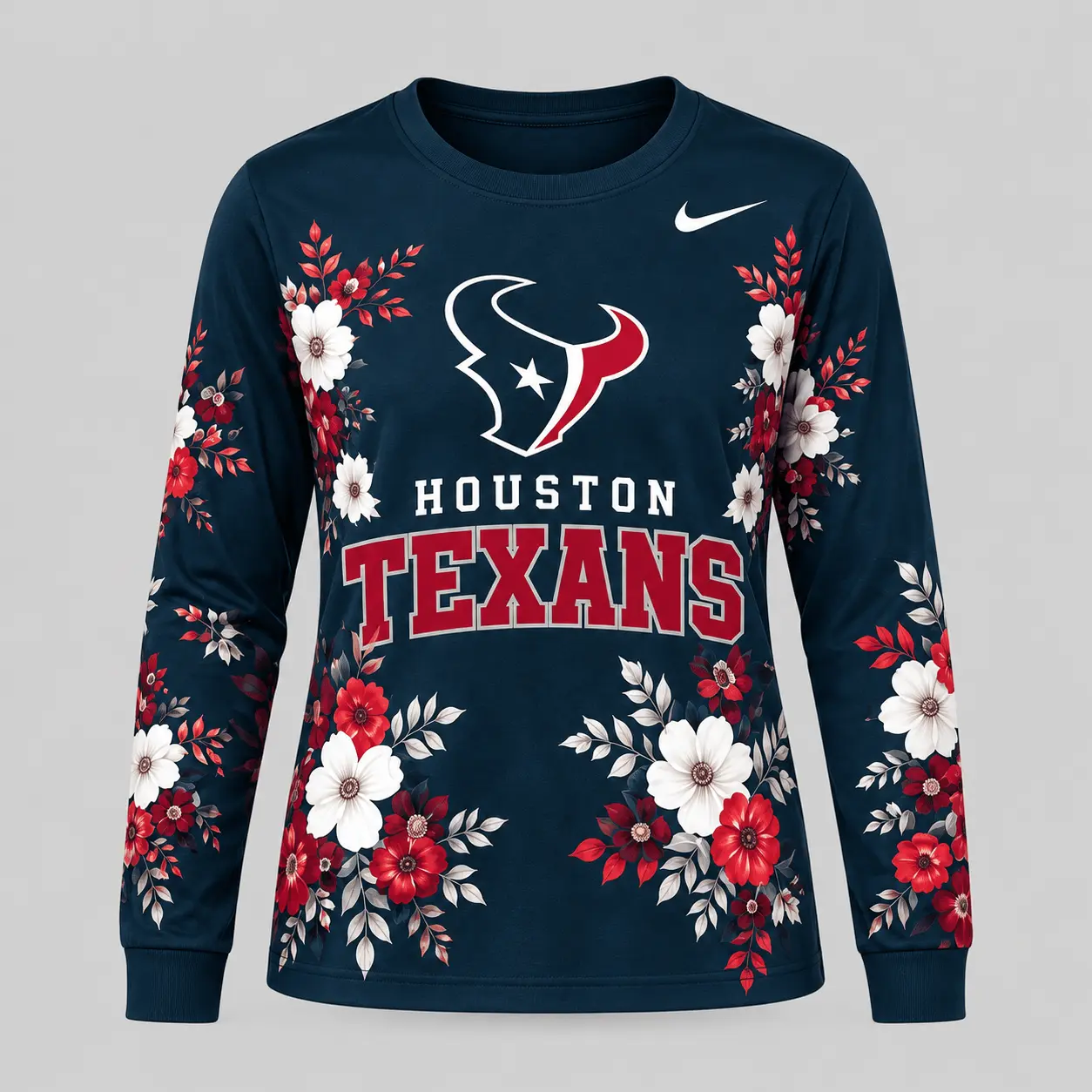 Houston Texans | NFL Floral Plaid Pajama Set - Image 2