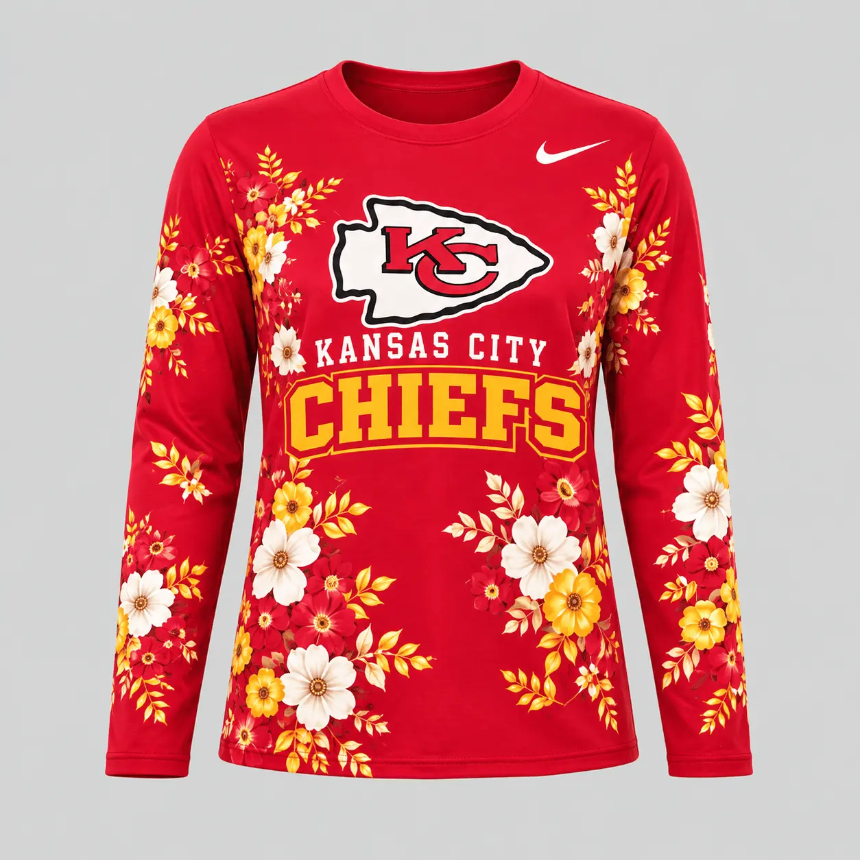 Kansas City Chiefs | NFL Floral Plaid Pajama Set - Image 2