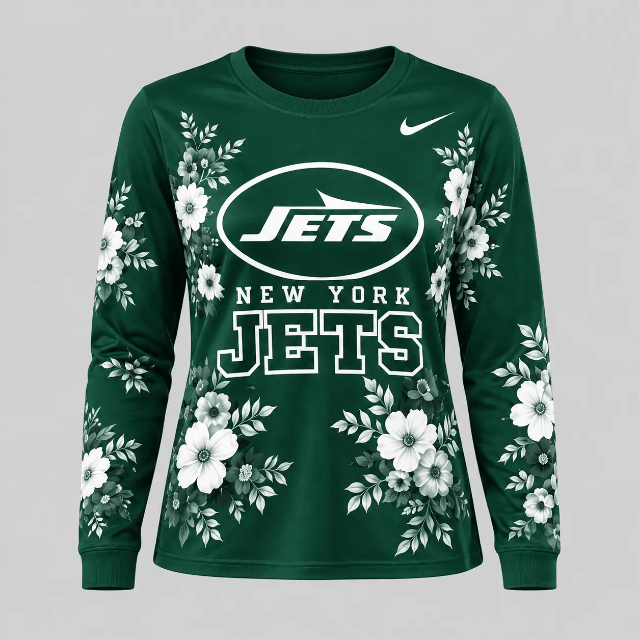 New York Jets | NFL Floral Plaid Pajama Set - Image 2