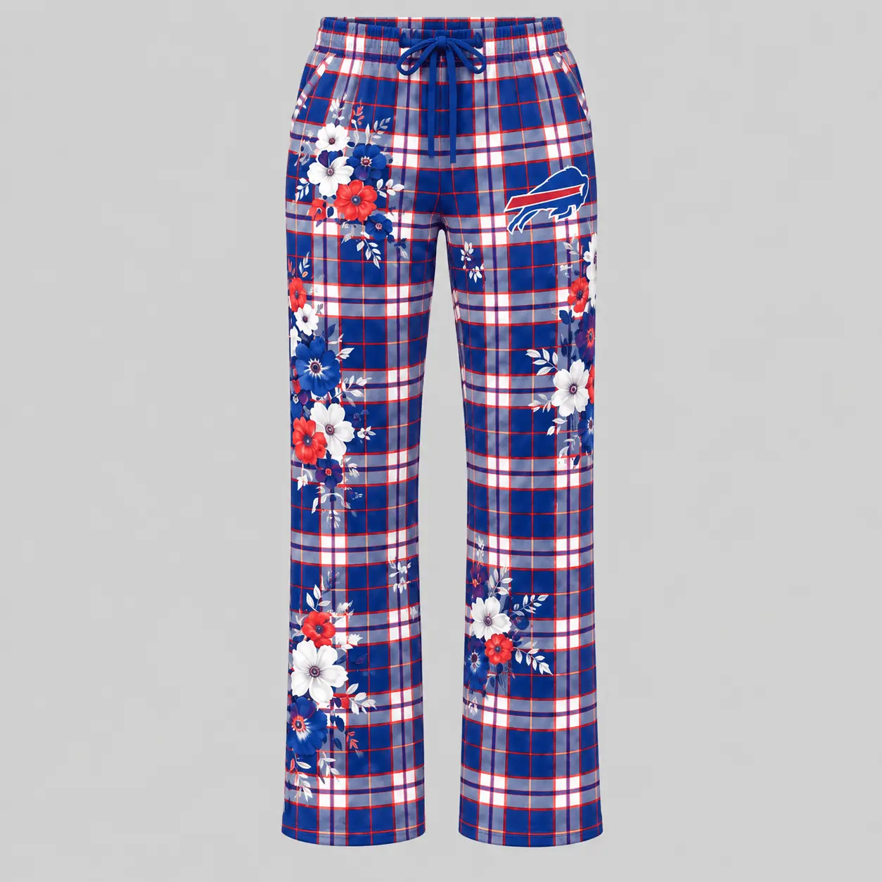 Buffalo Bills | NFL Floral Plaid Pajama Set - Image 3