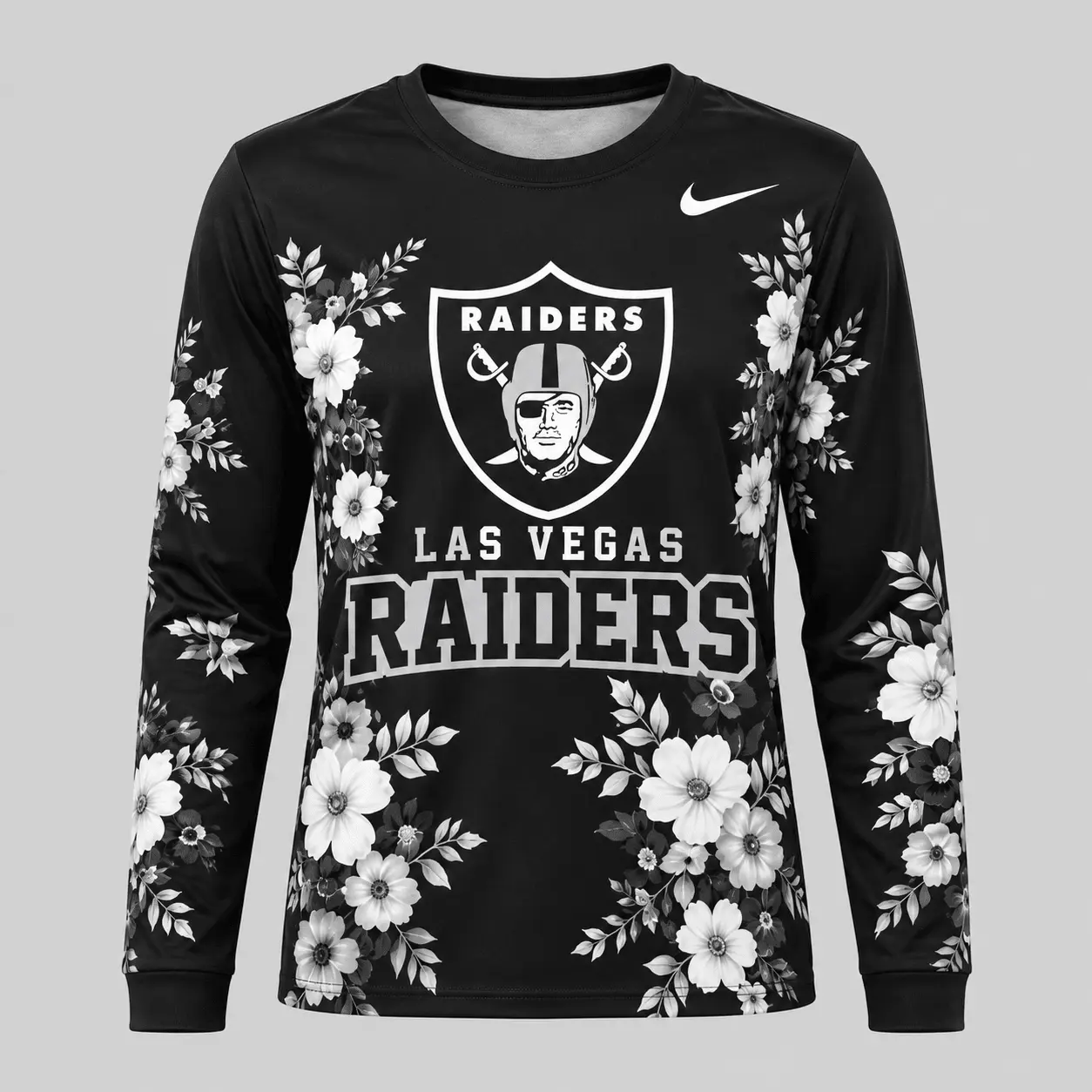 Las Vegas Raiders | NFL Floral Plaid Pajama Set - Image 2