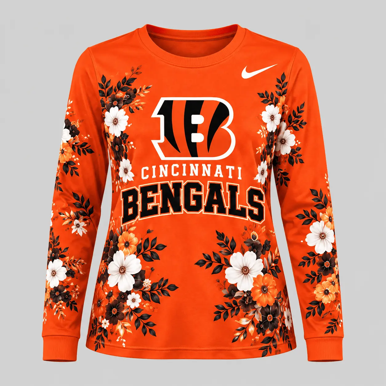 Cincinnati Bengals | NFL Floral Plaid Pajama Set - Image 2