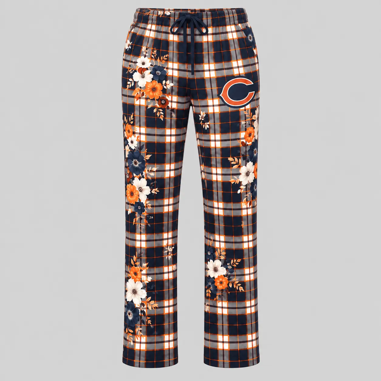 Chicago Bears | NFL Floral Plaid Pajama Set - Image 3