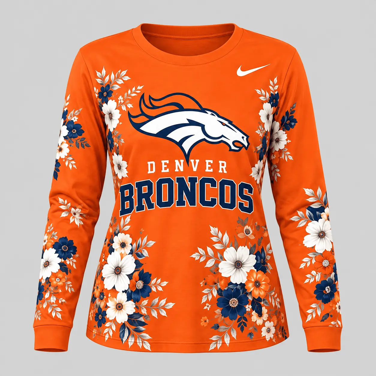 Denver Broncos | NFL Floral Plaid Pajama Set - Image 2