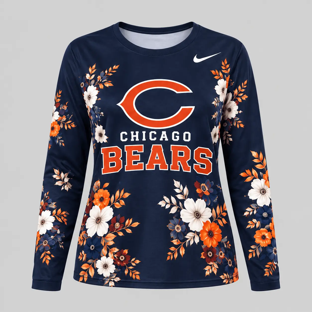Chicago Bears | NFL Floral Plaid Pajama Set - Image 2