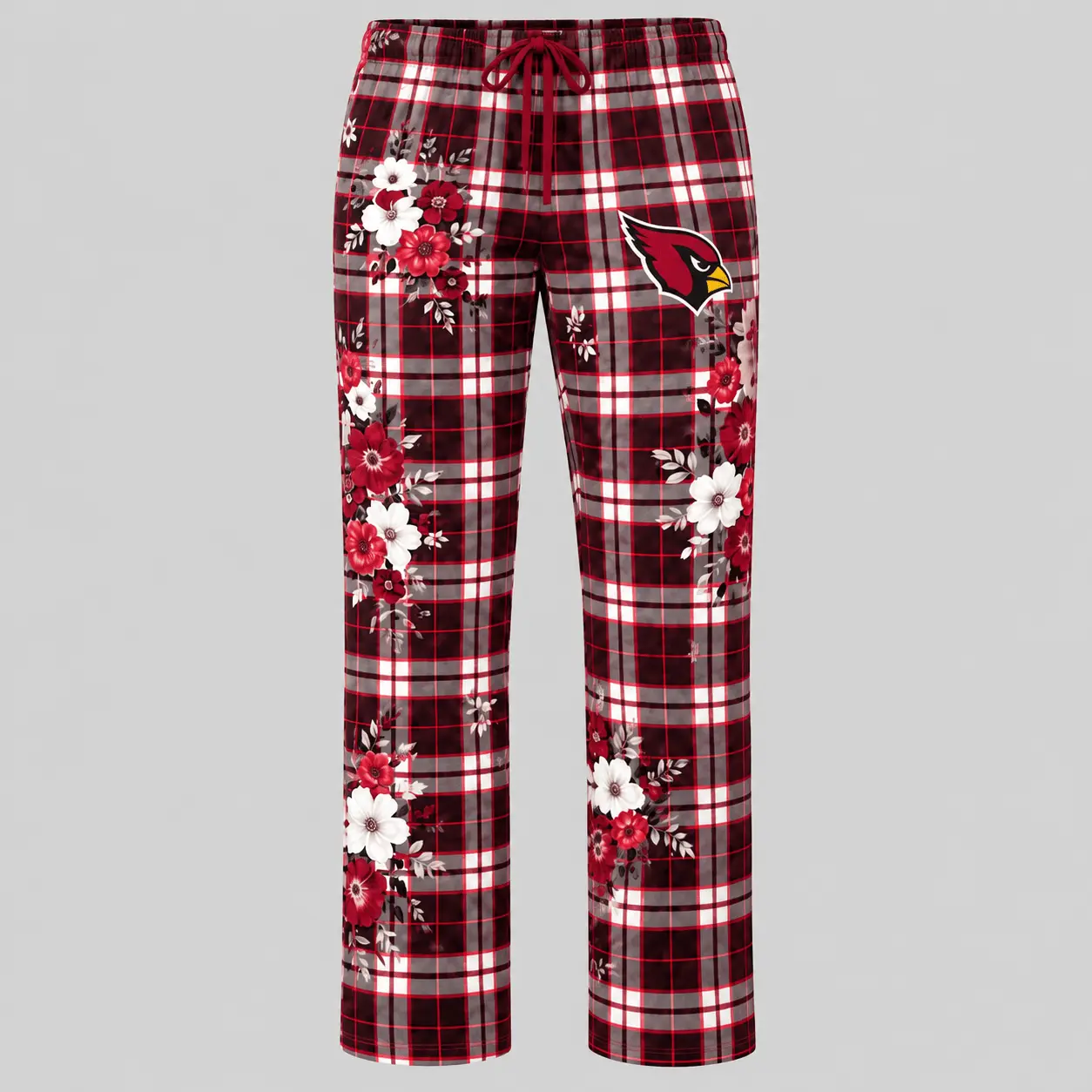 Arizona Cardinals | NFL Floral Plaid Pajama Set - Image 3