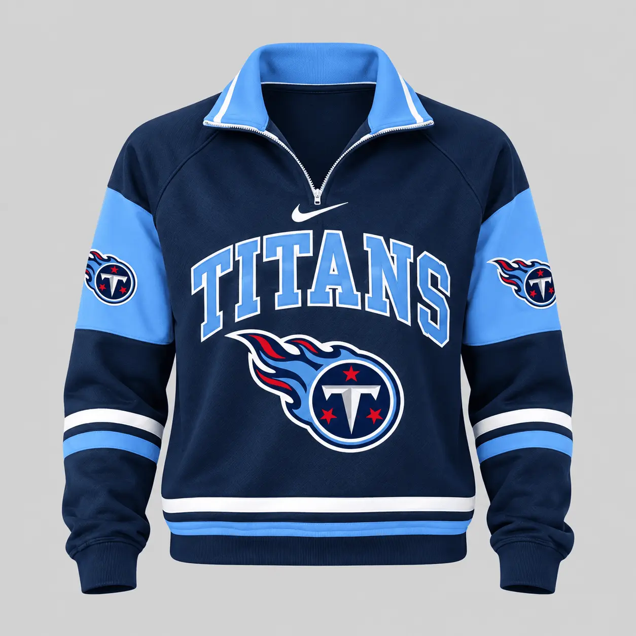 Tennessee Titans | NFL Quarter Zip Wide Leg Pants Set - Image 2