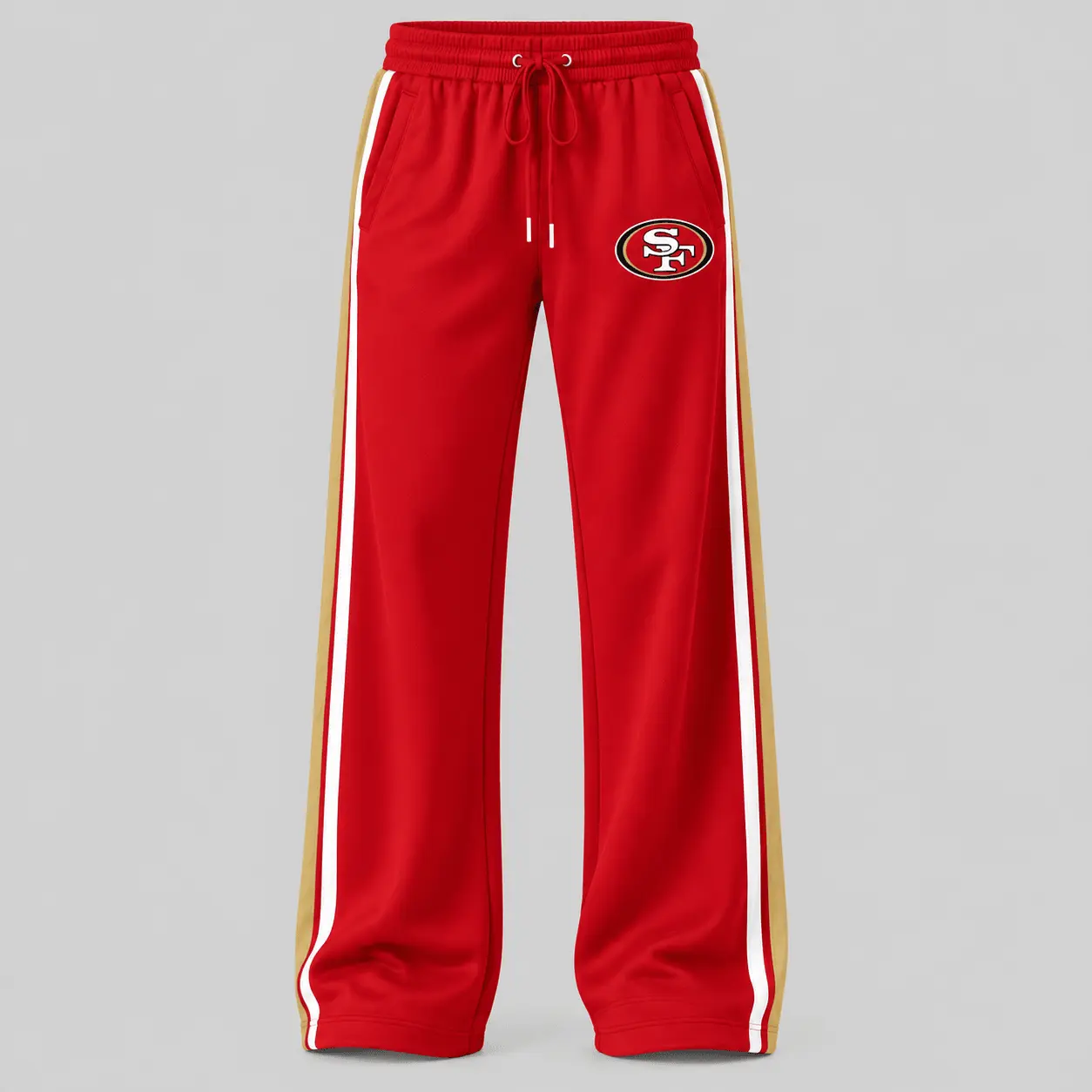 San Francisco 49ers | NFL Quarter Zip Wide Leg Pants Set - Image 3