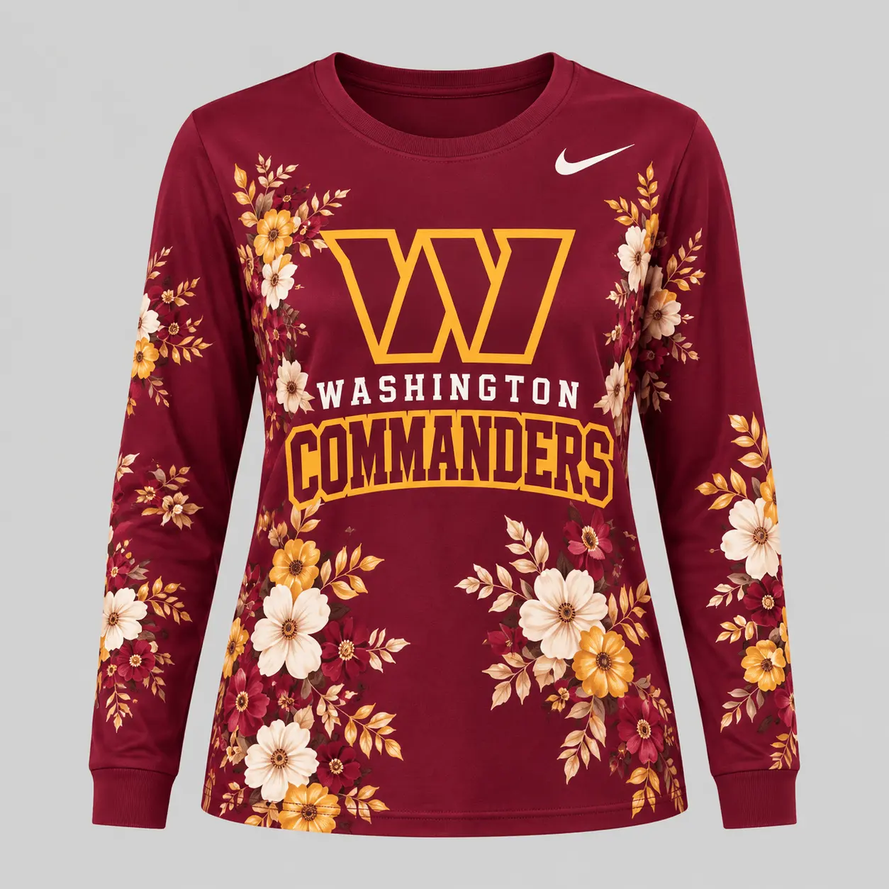 Washington Commanders | NFL Floral Plaid Pajama Set - Image 2