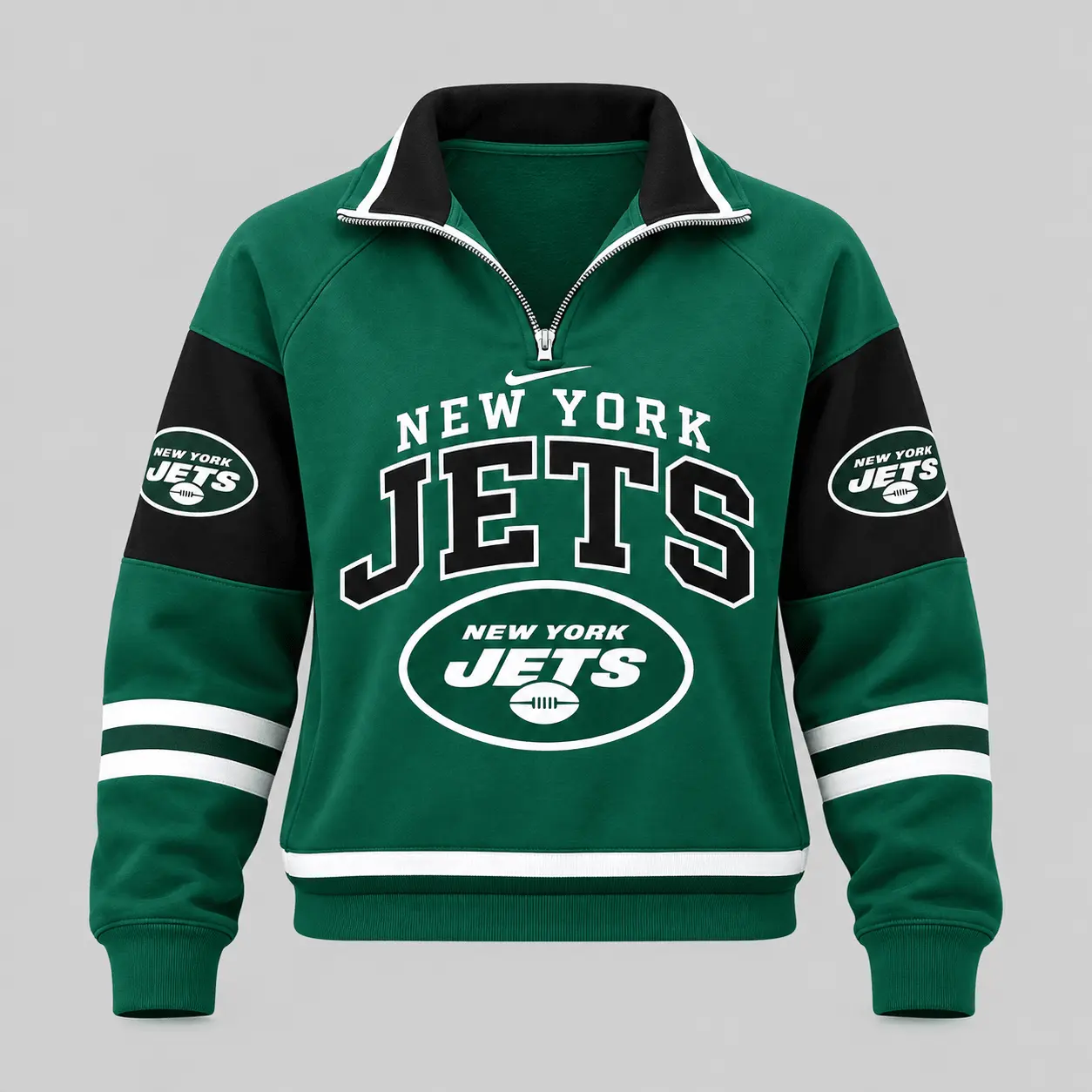 New York Jets | NFL Quarter Zip Wide Leg Pants Set - Image 2