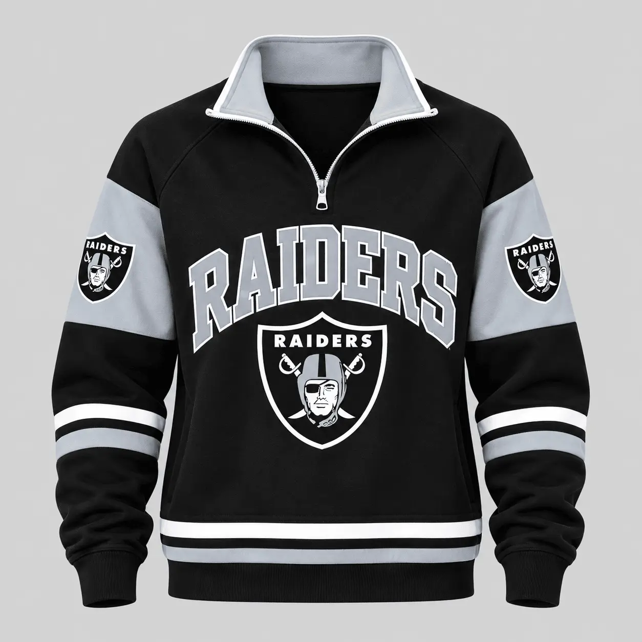 Las Vegas Raiders | NFL Quarter Zip Wide Leg Pants Set - Image 2