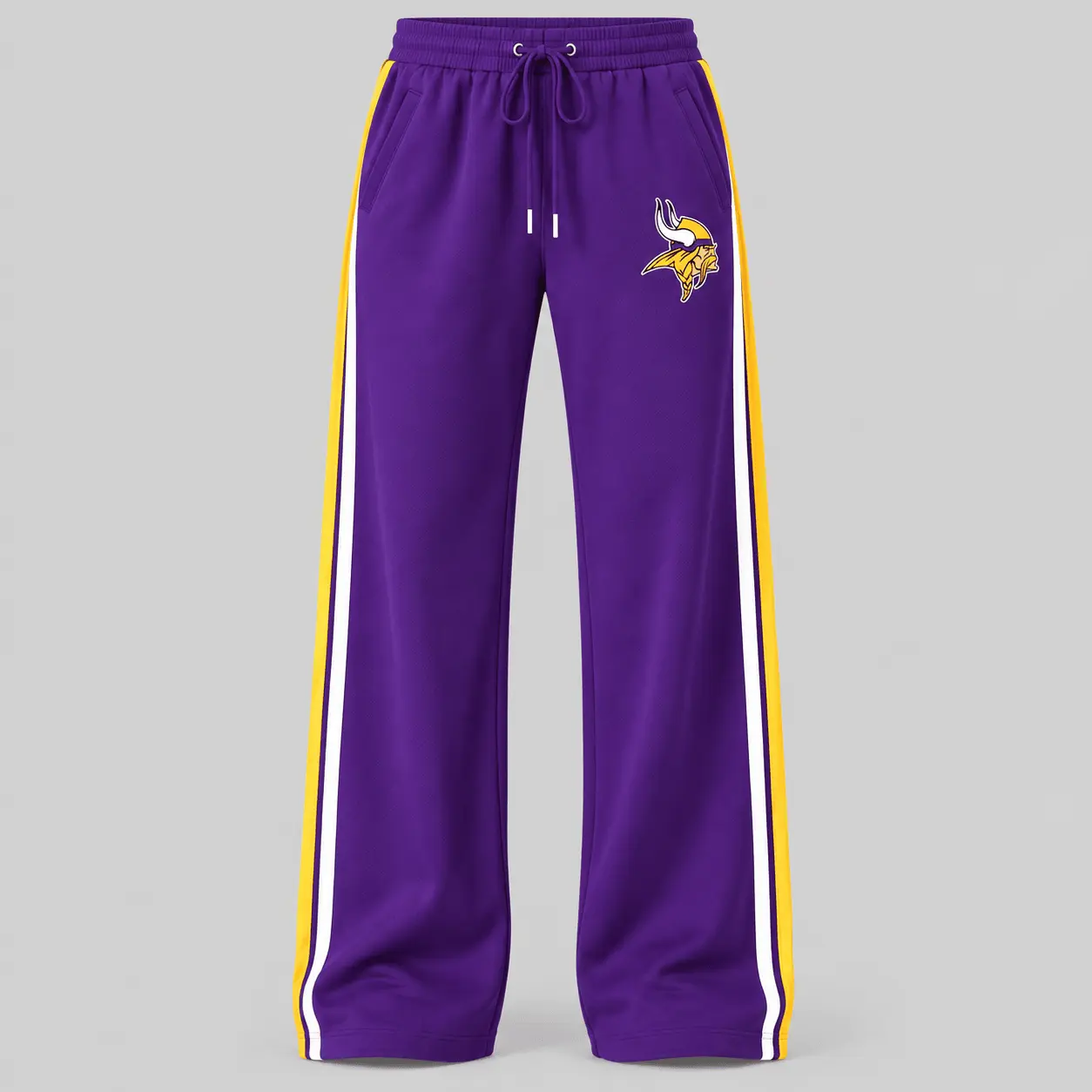 Minnesota Vikings | NFL Quarter Zip Wide Leg Pants Set - Image 3