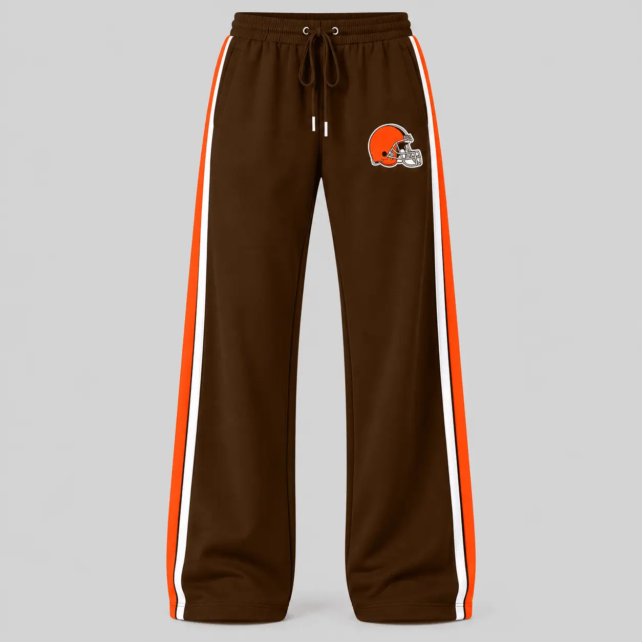 Cleveland Browns | NFL Quarter Zip Wide Leg Pants Set - Image 3