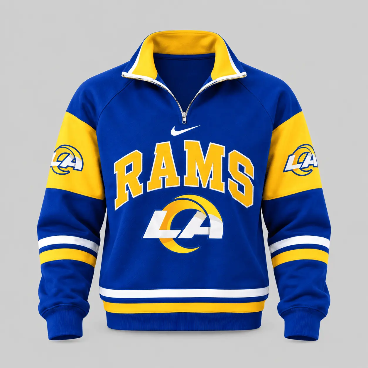 Los Angeles Rams | NFL Quarter Zip Wide Leg Pants Set - Image 2