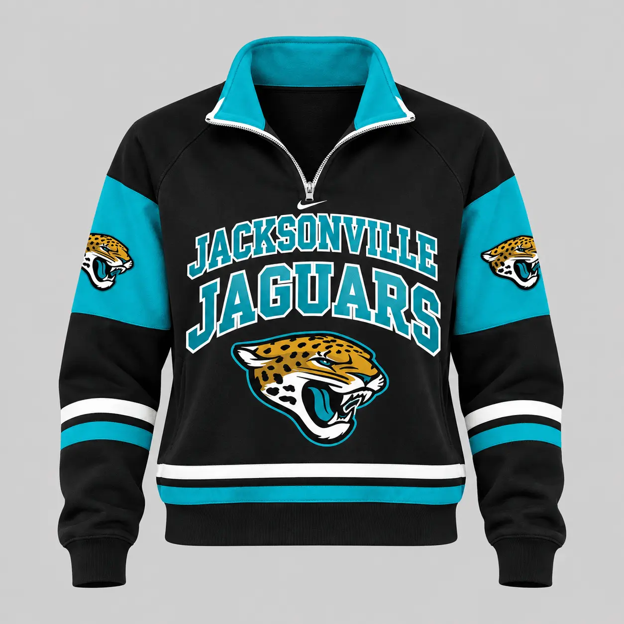 Jacksonville Jaguars | NFL Quarter Zip Wide Leg Pants Set - Image 2