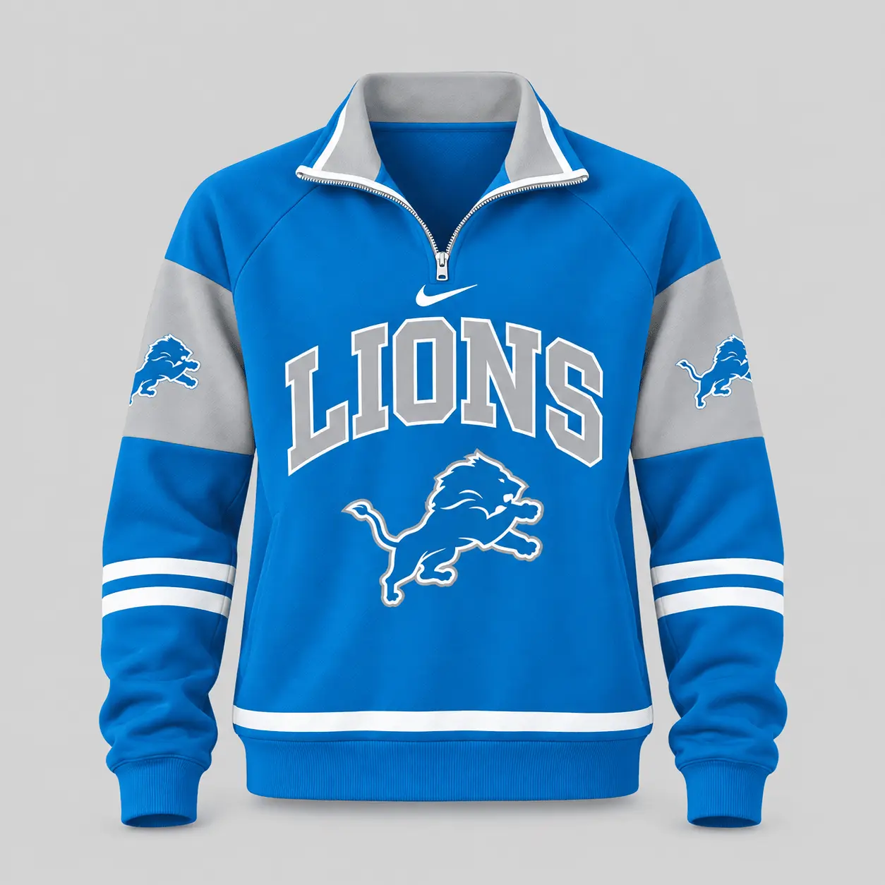 Detroit Lions | NFL Quarter Zip Wide Leg Pants Set - Image 2