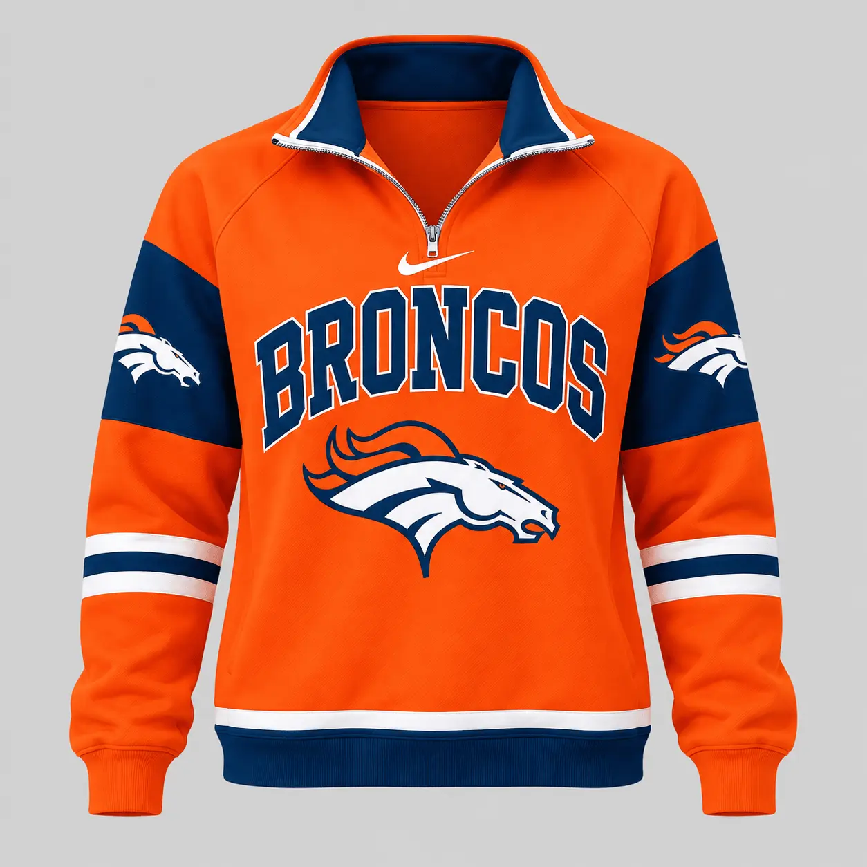 Denver Broncos | NFL Quarter Zip Wide Leg Pants Set - Image 2