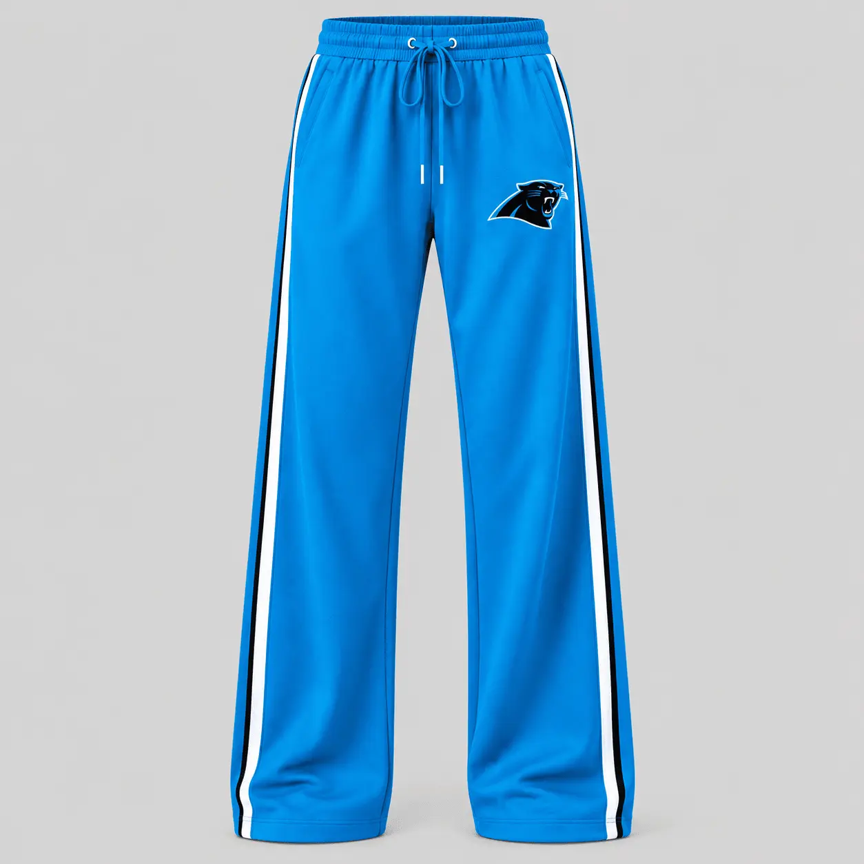 Carolina Panthers | NFL Quarter Zip Wide Leg Pants Set - Image 3