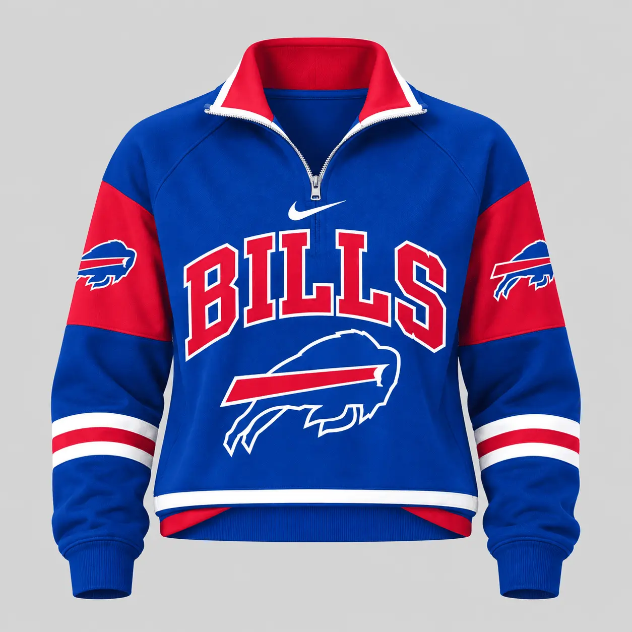 Buffalo Bills | NFL Quarter Zip Wide Leg Pants Set - Image 2