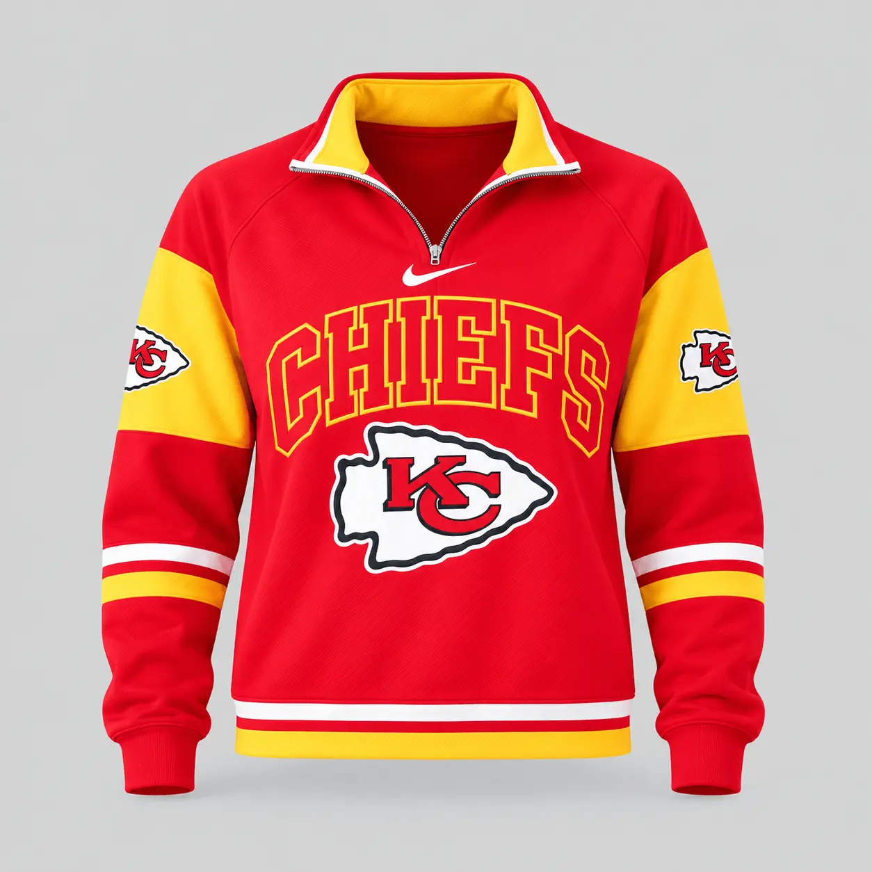 Kansas City Chiefs | NFL Quarter Zip Wide Leg Pants Set - Image 2