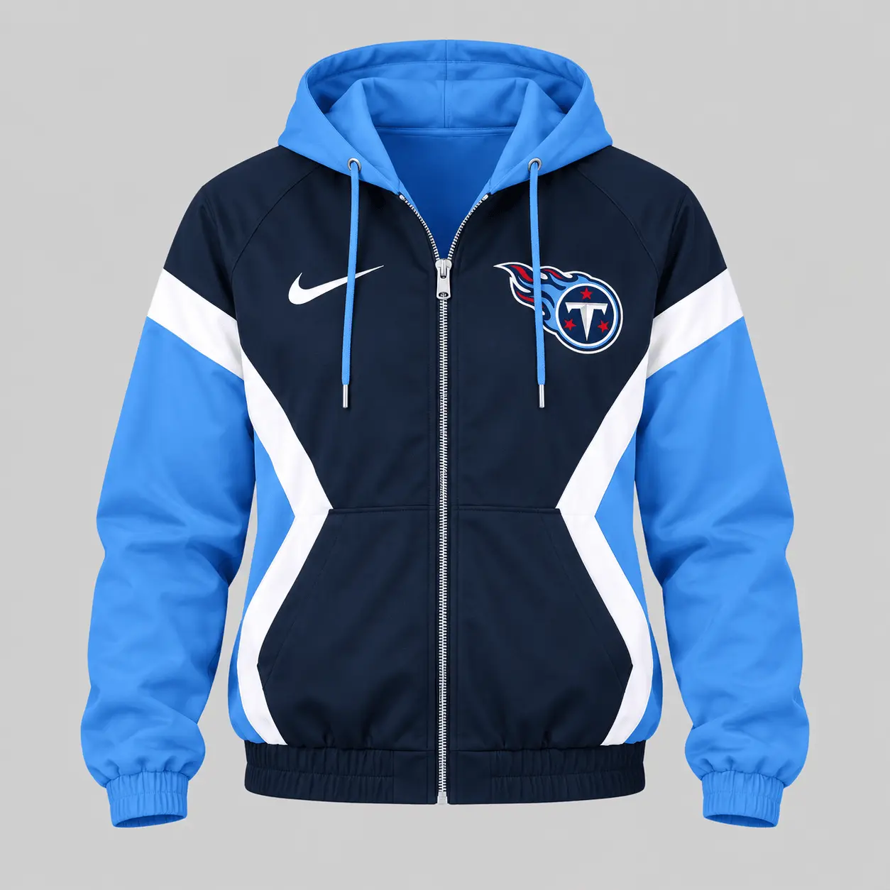 Tennessee Titans | NFL Contrast Panel Track Jacket Jogger Set - Image 2