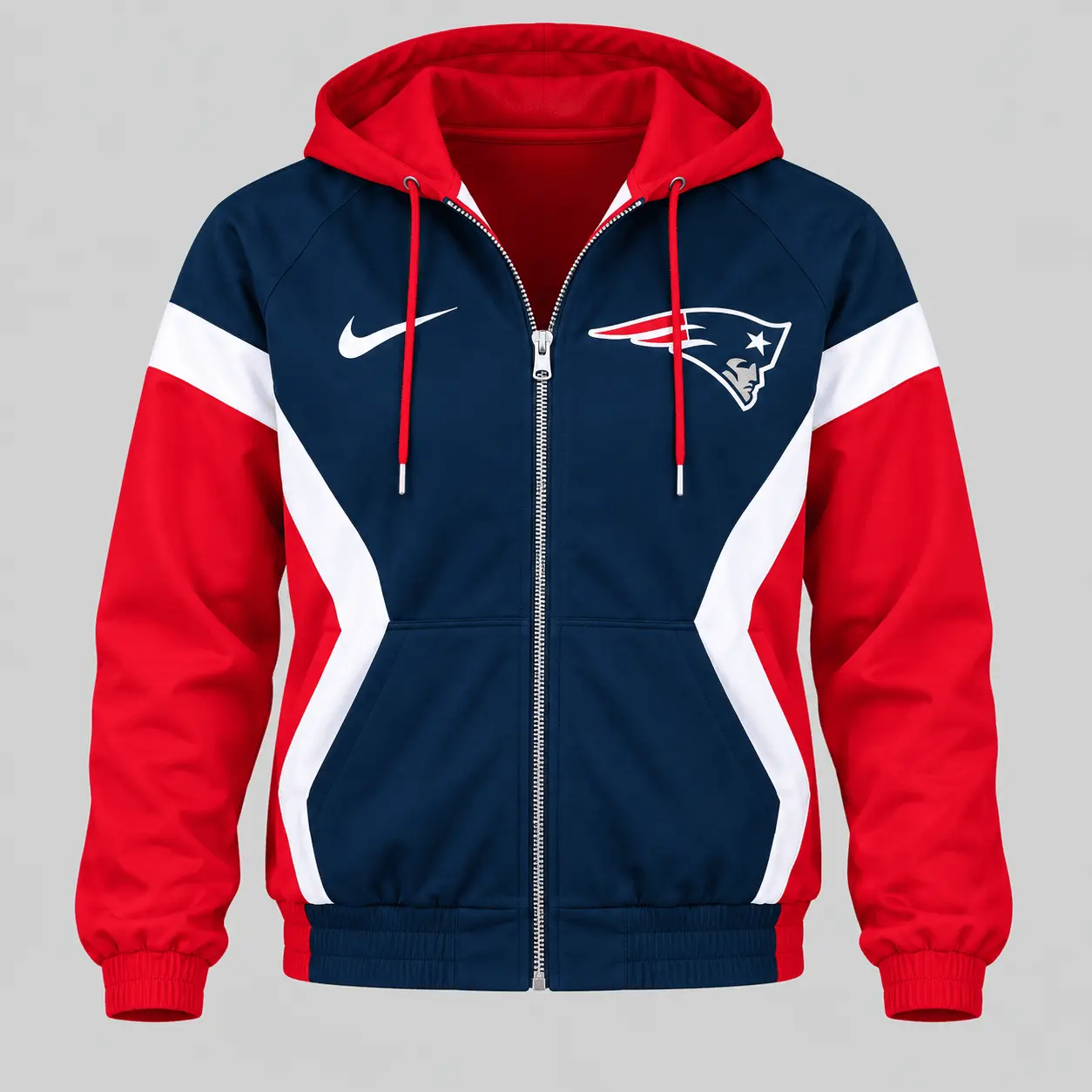 New England Patriots | NFL Contrast Panel Track Jacket Jogger Set - Image 2
