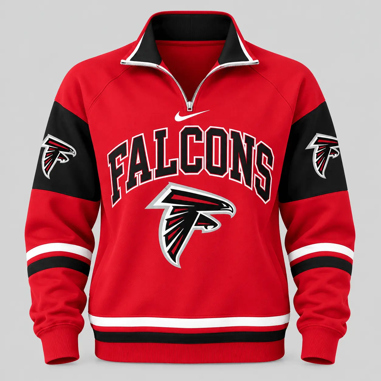 Atlanta Falcons | NFL Quarter Zip Wide Leg Pants Set - Image 2