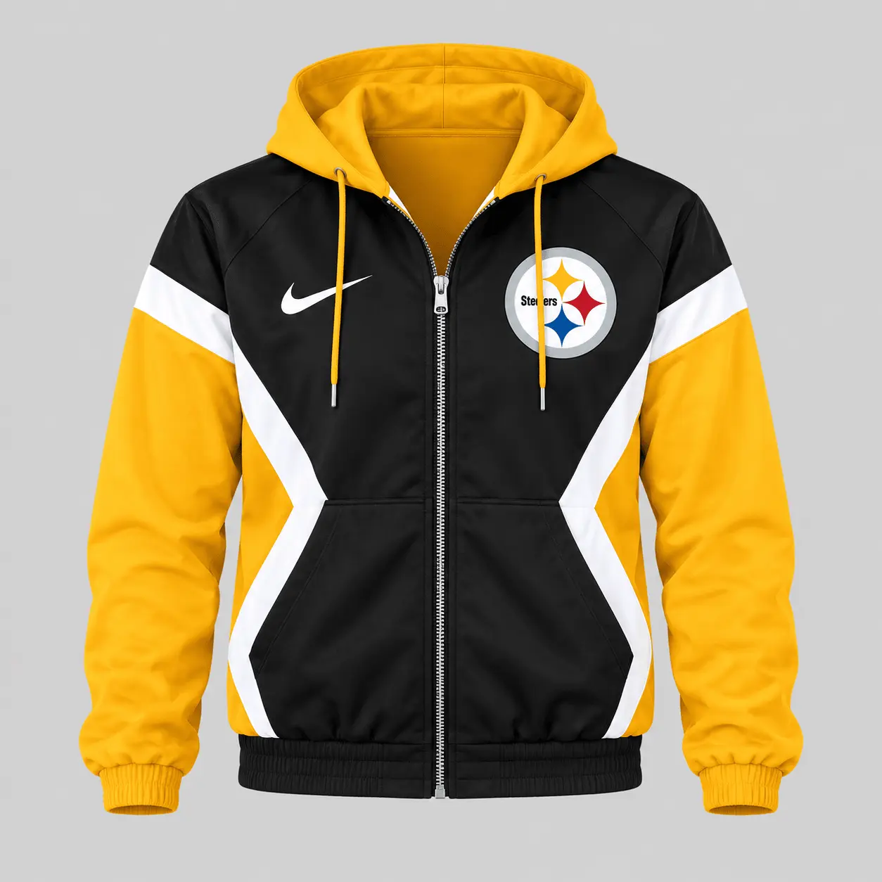 Pittsburgh Steelers | NFL Contrast Panel Track Jacket Jogger Set - Image 2