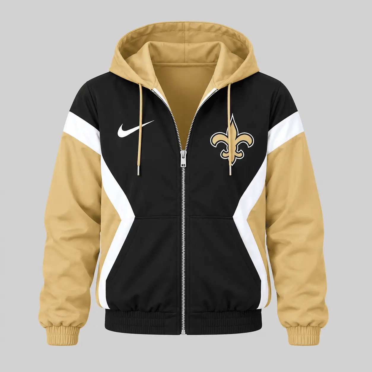 New Orleans Saints | NFL Contrast Panel Track Jacket Jogger Set - Image 2